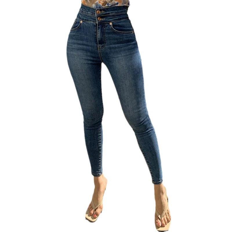 High Waist Jeans Women's Skinny Feet-THAT FASHION STORE