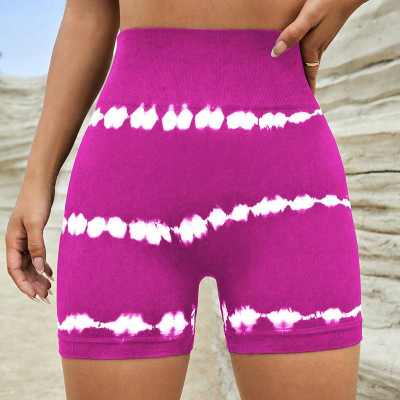 High Waist Tie-dye Yoga Shorts For Women Shorts-THAT FASHION STORE