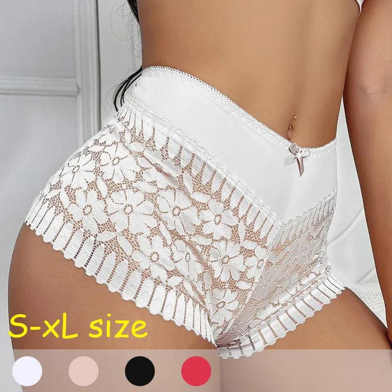 Hollow Print Soft Briefs Sexy Tight High Waisted Lingerie For Women Shapewear Lace Breathable Summer Cool Underwear Fashionable-THAT FASHION STORE