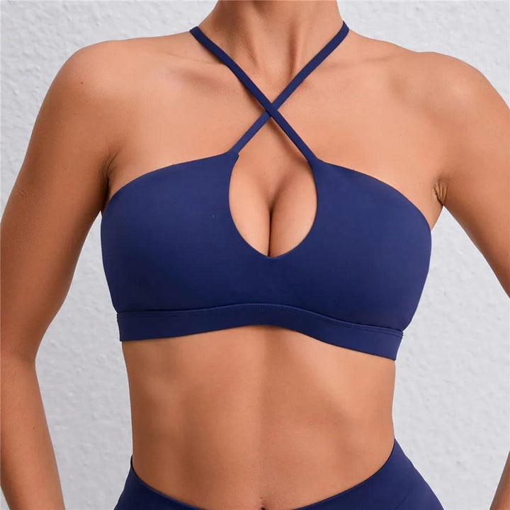 Hot Girl Hollow Out Running Sports Bra Fitness Yoga Bra Crop Tank Top Underwear Women Vest Shockproof Shirt Jogging Sportswear-THAT FASHION STORE