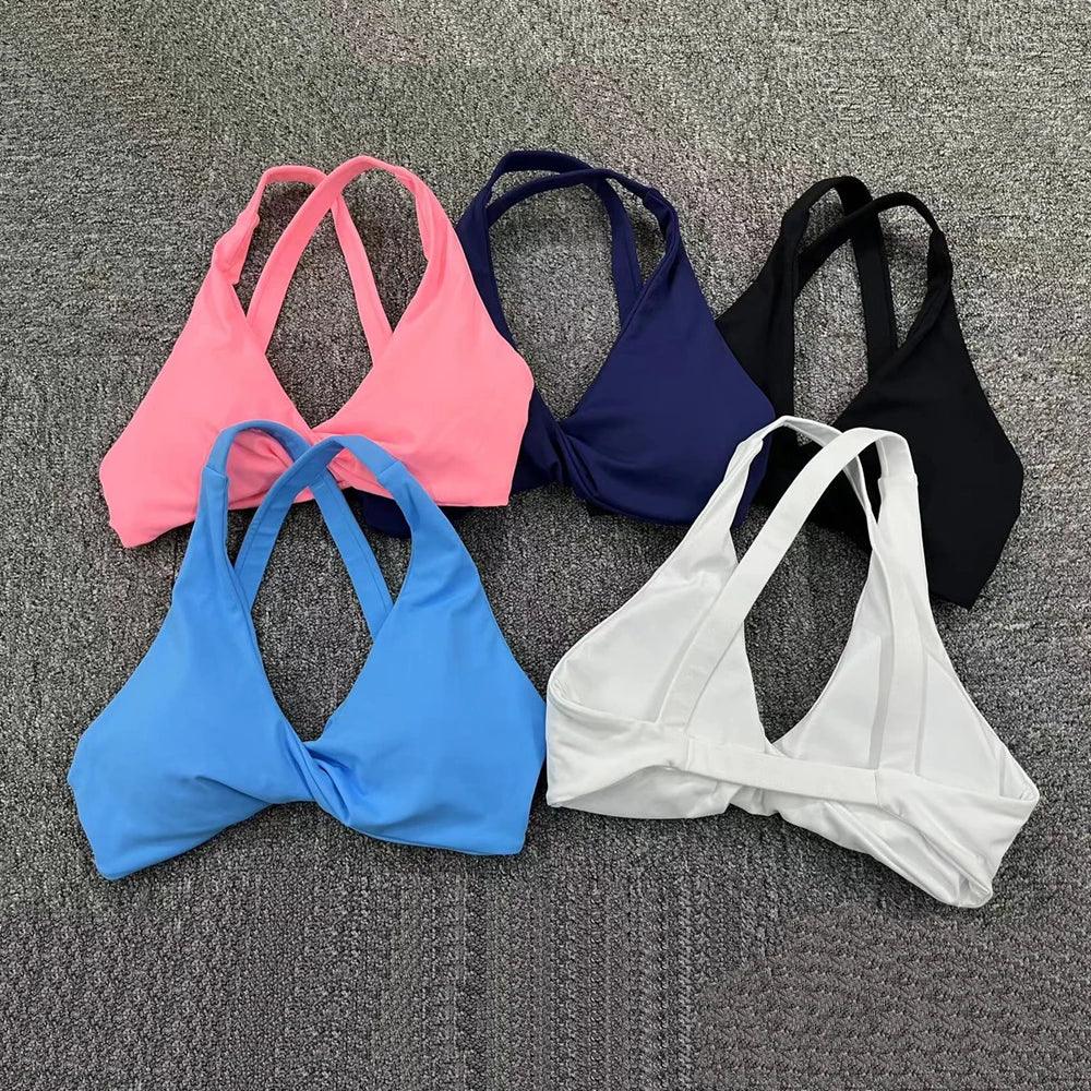 Hot Girl Hollow Out Running Sports Bra Fitness Yoga Bra Crop Tank Top Underwear Women Vest Shockproof Shirt Jogging Sportswear-THAT FASHION STORE