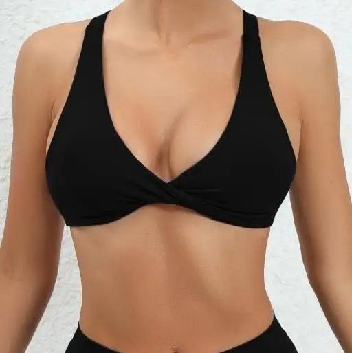 Hot Girl Hollow Out Running Sports Bra Fitness Yoga Bra Crop Tank Top Underwear Women Vest Shockproof Shirt Jogging Sportswear-THAT FASHION STORE