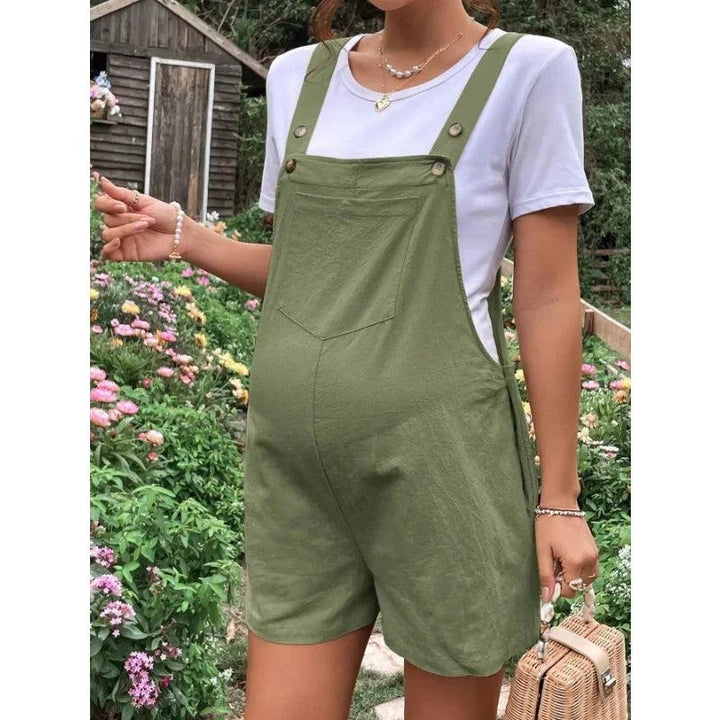 Maternity Jumpsuits Knee-length Plus Size Pregnant Woman Rompers Pregnancy Overalls Cotton Clothes Summer Fashion 2024 New-THAT FASHION STORE