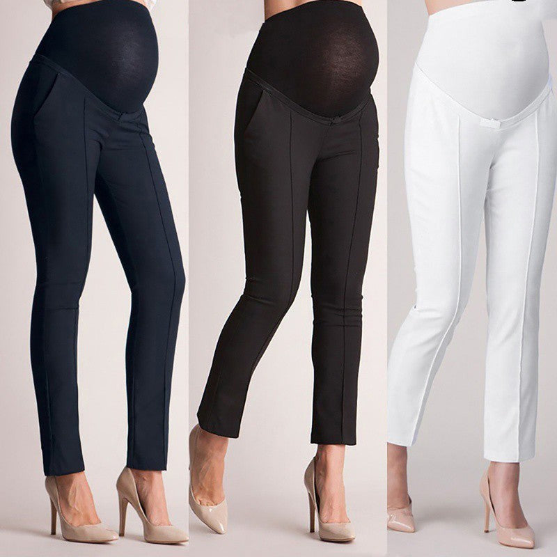 Maternity Pregnancy Skinny Trousers Work Out Pants Elastic-THAT FASHION STORE