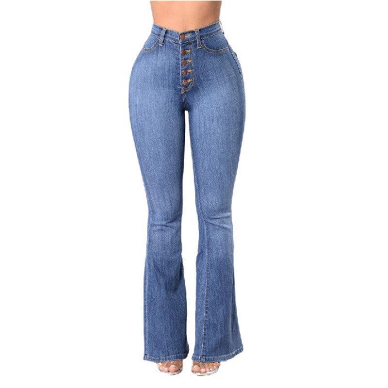 New high waist stretch jeans-THAT FASHION STORE