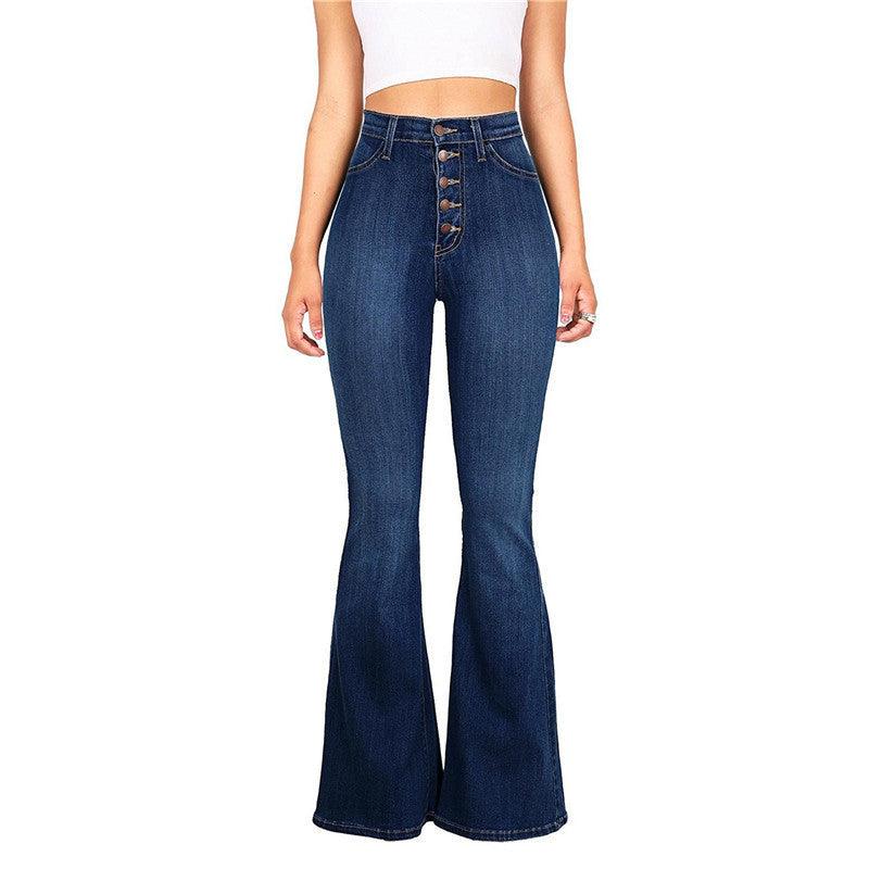 New high waist stretch jeans-THAT FASHION STORE