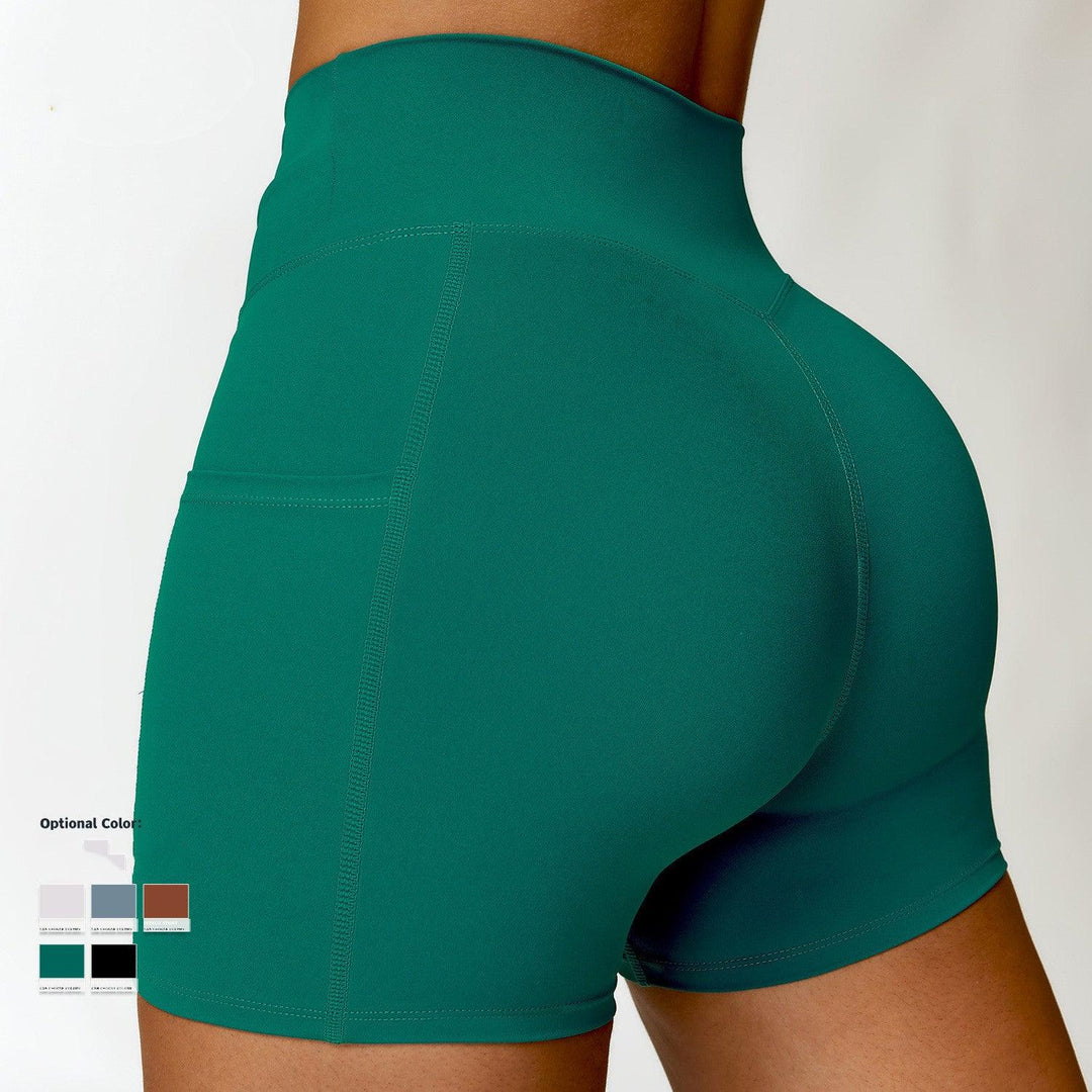 Nude Feel Tight Yoga Shorts Casual Outdoor Running Exercise Shorts Women-THAT FASHION STORE