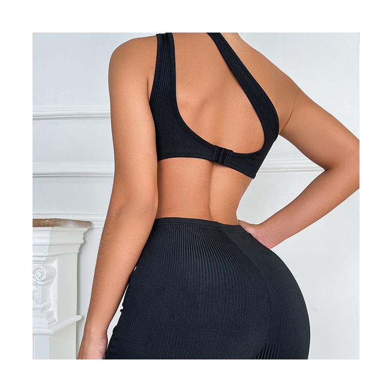 Off-shoulder Tube Top Fashion Suspender Shorts Two-piece Yoga Clothes For Women-THAT FASHION STORE