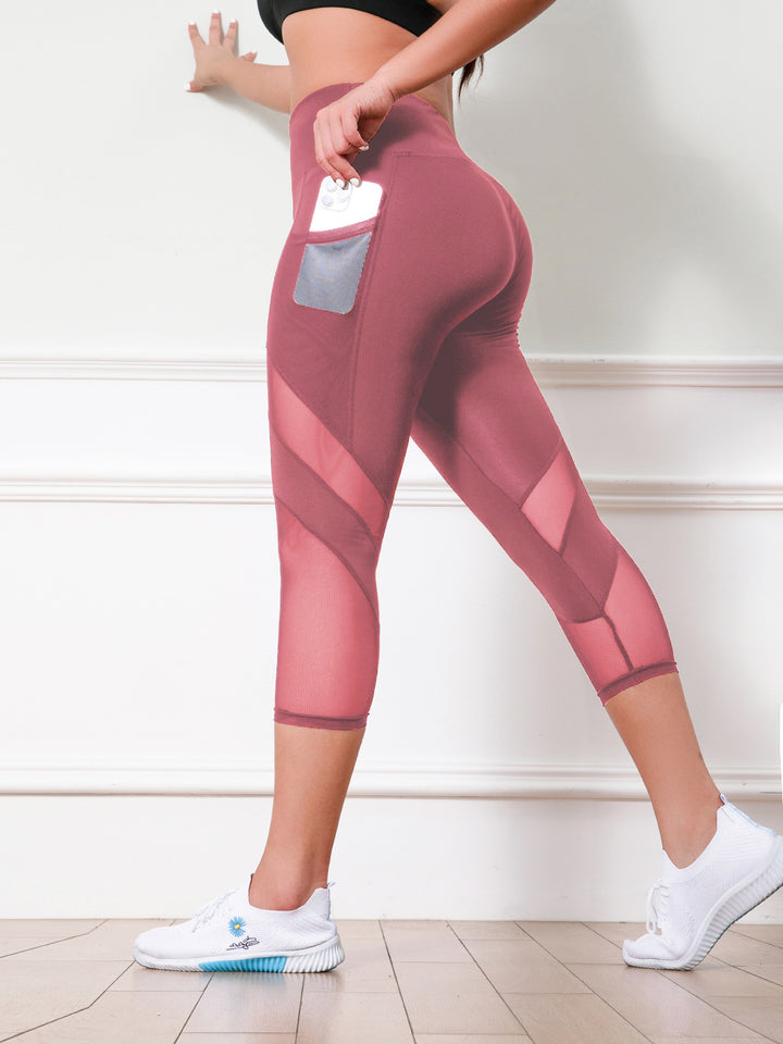 Patchwork Pocket Tight Sports Pants Female-THAT FASHION STORE