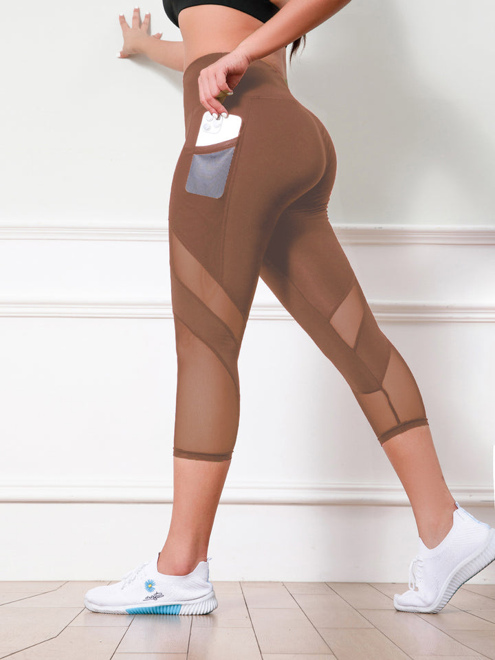 Patchwork Pocket Tight Sports Pants Female-THAT FASHION STORE