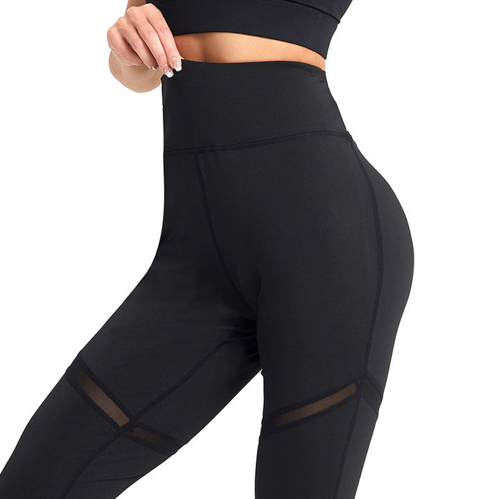 Plus Size Yoga Pants Women's Mesh Stitching-THAT FASHION STORE