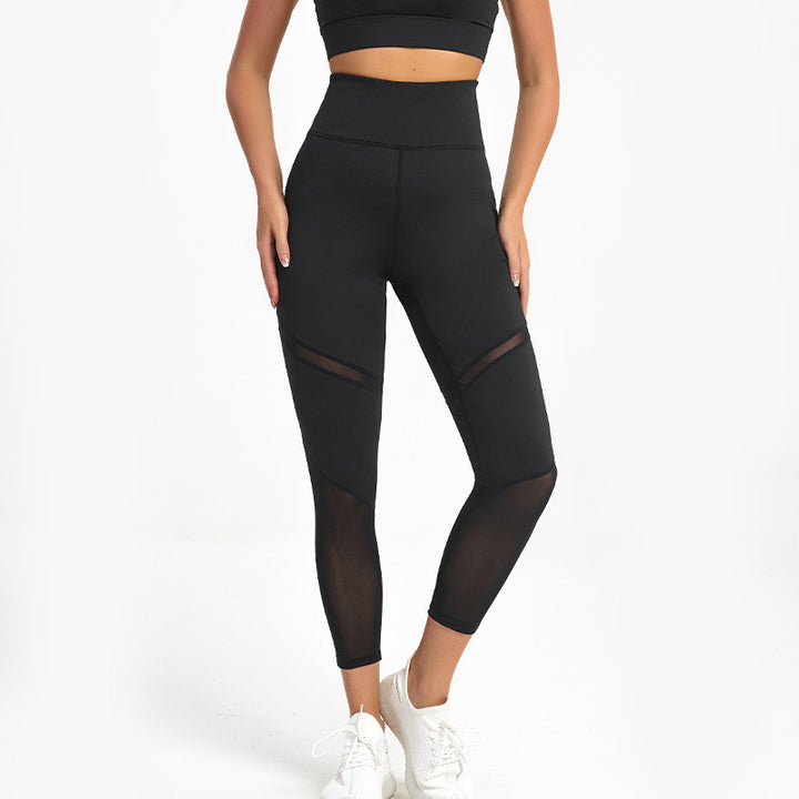 Plus Size Yoga Pants Women's Mesh Stitching-THAT FASHION STORE