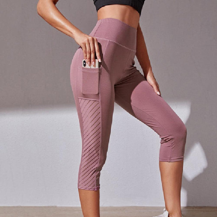 Pocket Slim Fit Cropped Yoga Pants-THAT FASHION STORE