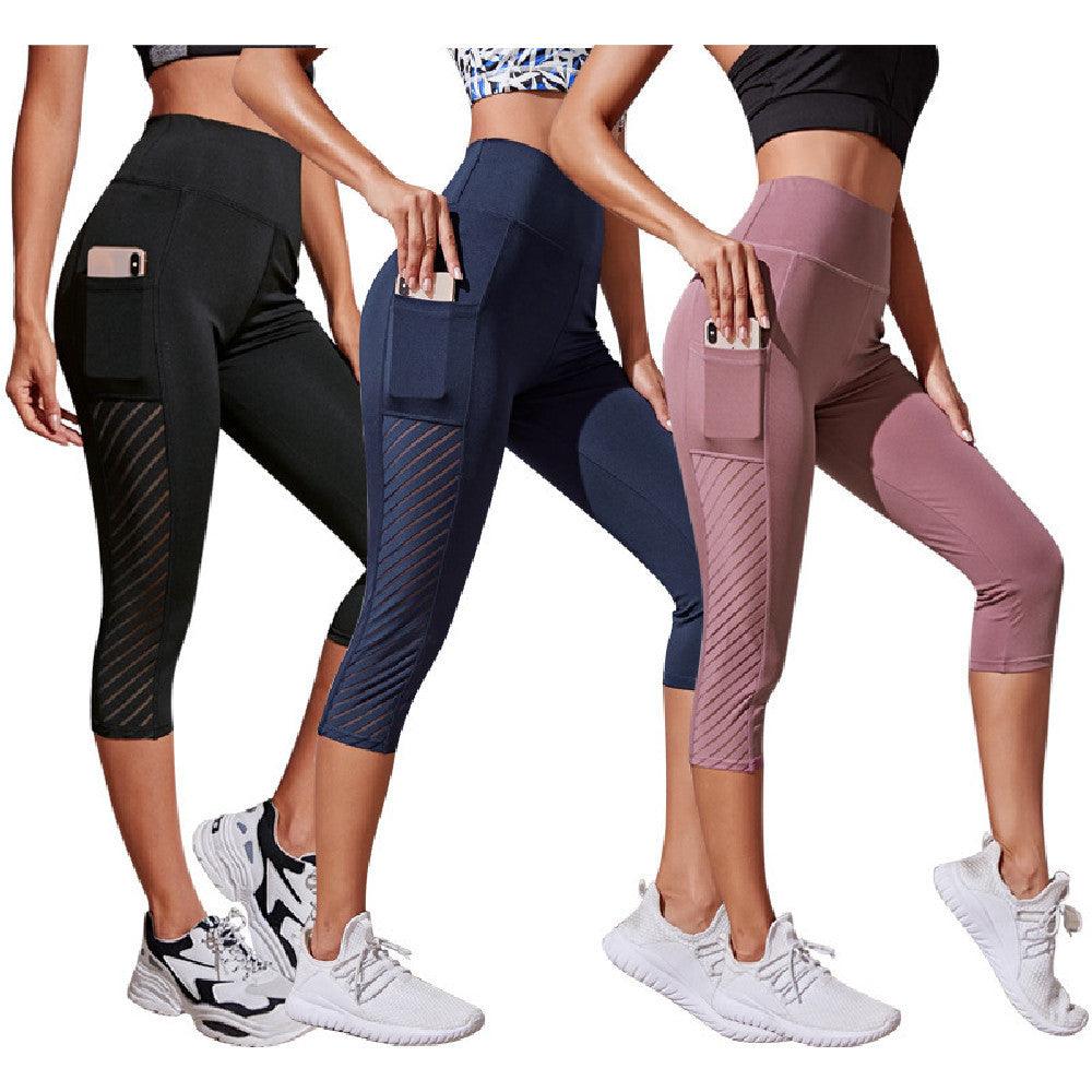 Pocket Slim Fit Cropped Yoga Pants-THAT FASHION STORE