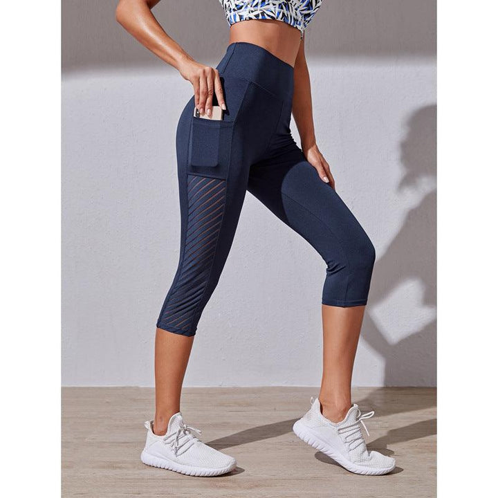 Pocket Slim Fit Cropped Yoga Pants-THAT FASHION STORE