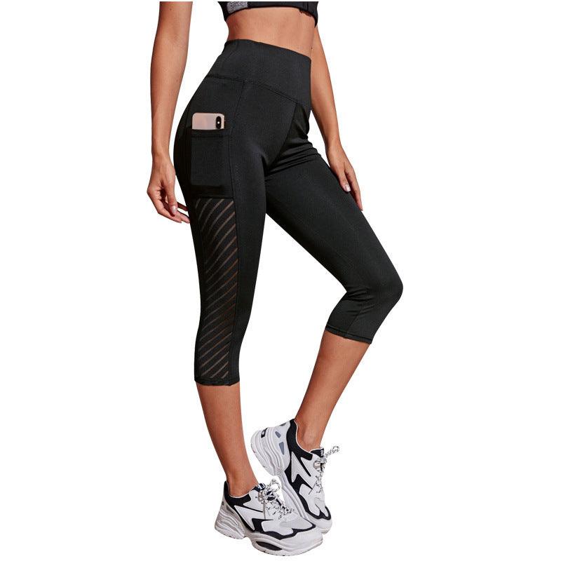 Pocket Slim Fit Cropped Yoga Pants-THAT FASHION STORE