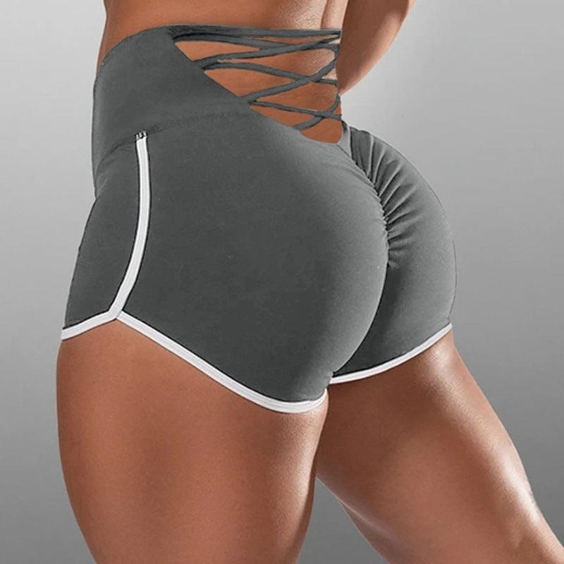 Pure Color Women Summer Hip Fitness Yoga Wear Shorts-THAT FASHION STORE