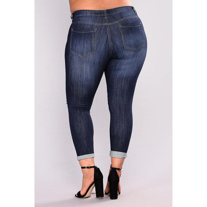 Ripped stretch jeans-THAT FASHION STORE