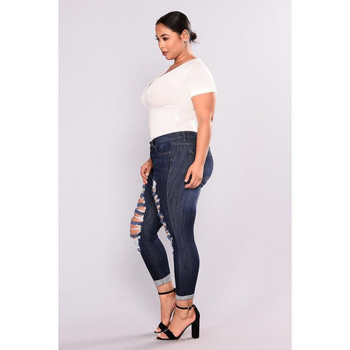 Ripped stretch jeans-THAT FASHION STORE