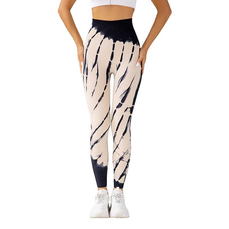 Seamless Tie-dye Yoga Pants Fitness Running Workout Pants-THAT FASHION STORE