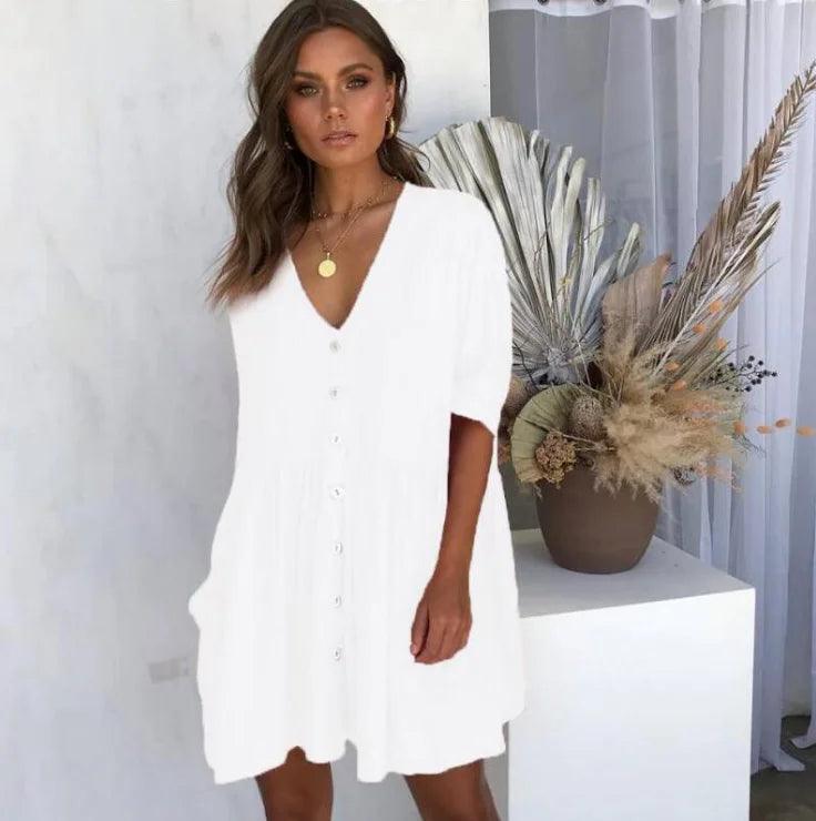 Summer Short Sleeve Casual Loose Dress Maternity Clothes for Pregnant Women Vestidos Gravidas Lady Dress Pregnancy Dresses-THAT FASHION STORE