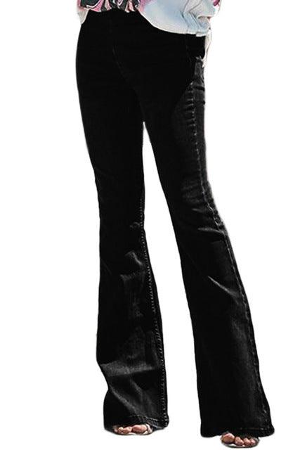 Wide-leg flared jeans-THAT FASHION STORE