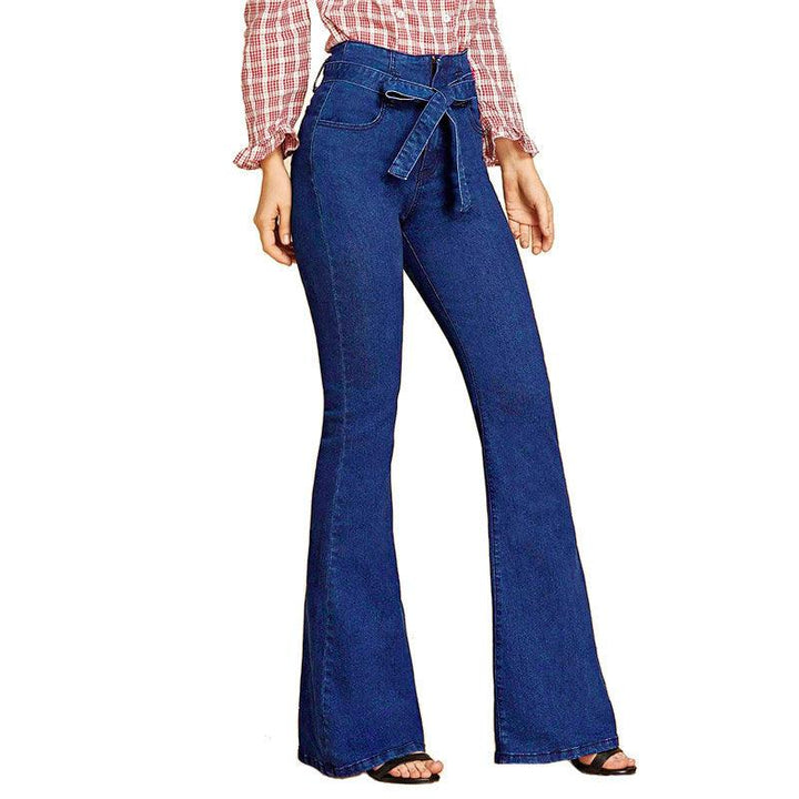 Wide-leg flared jeans-THAT FASHION STORE