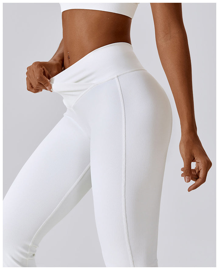 Women's Cross High Waist Yoga Sports Bell-bottom Pants-THAT FASHION STORE