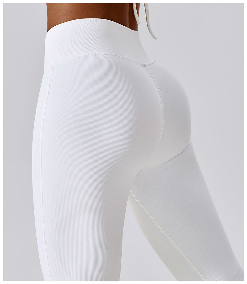 Women's Cross High Waist Yoga Sports Bell-bottom Pants-THAT FASHION STORE