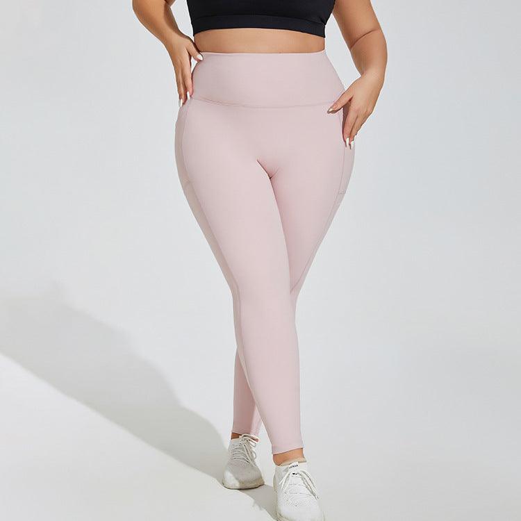 Women's Plus Size Sports Pocket Fitness Trousers-THAT FASHION STORE