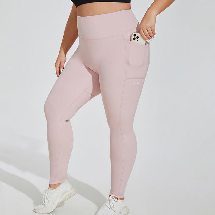 Women's Plus Size Sports Pocket Fitness Trousers-THAT FASHION STORE