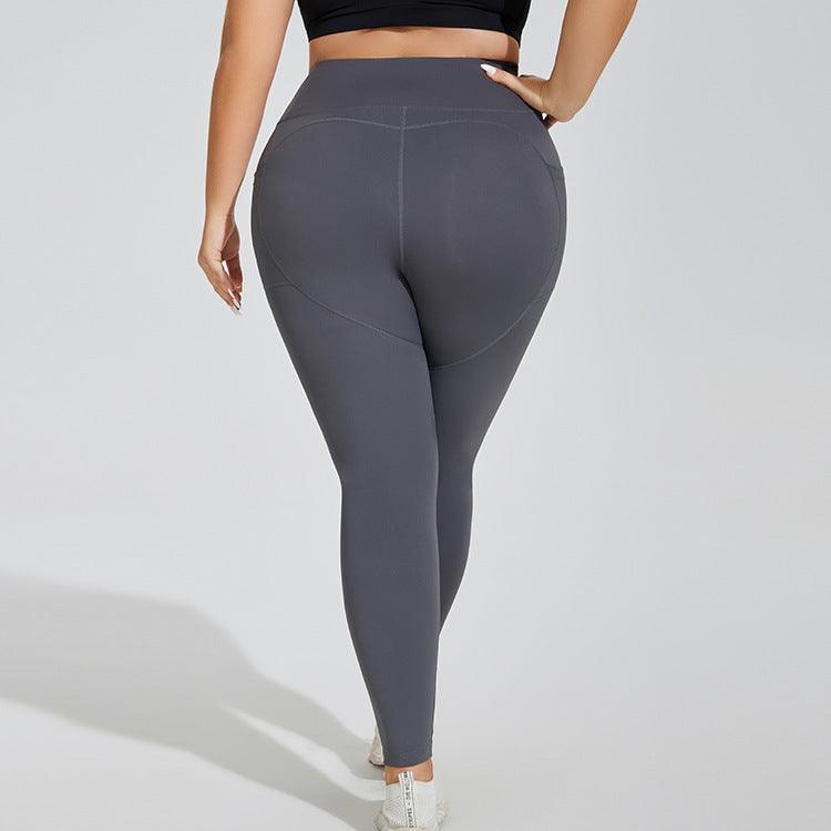 Women's Plus Size Sports Pocket Fitness Trousers-THAT FASHION STORE