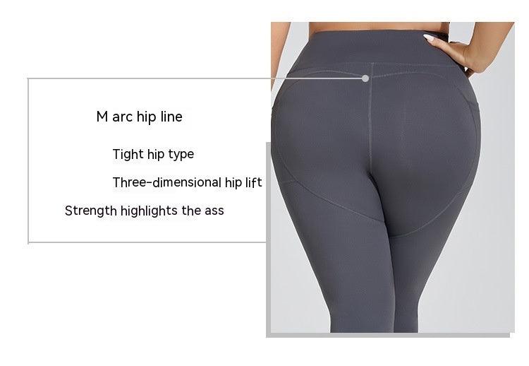 Women's Plus Size Sports Pocket Fitness Trousers-THAT FASHION STORE