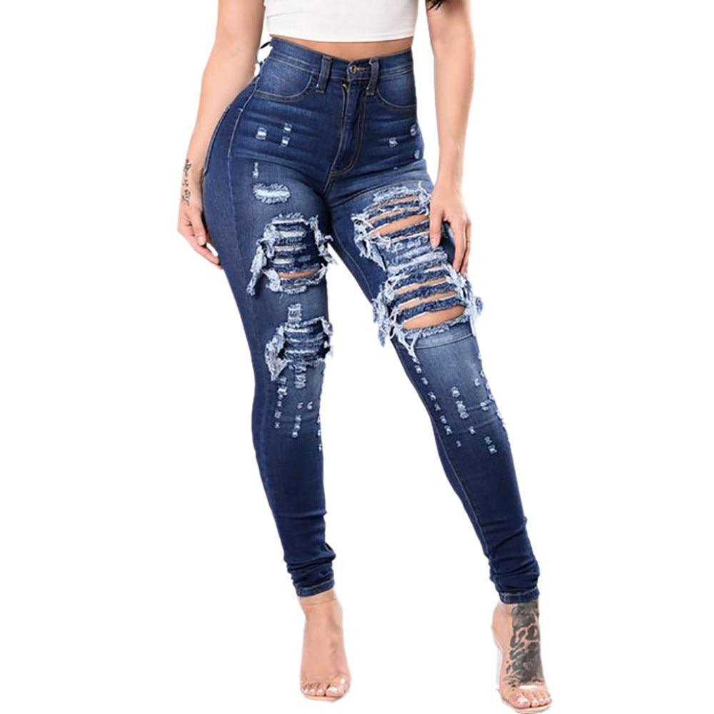 Women's ripped jeans-THAT FASHION STORE