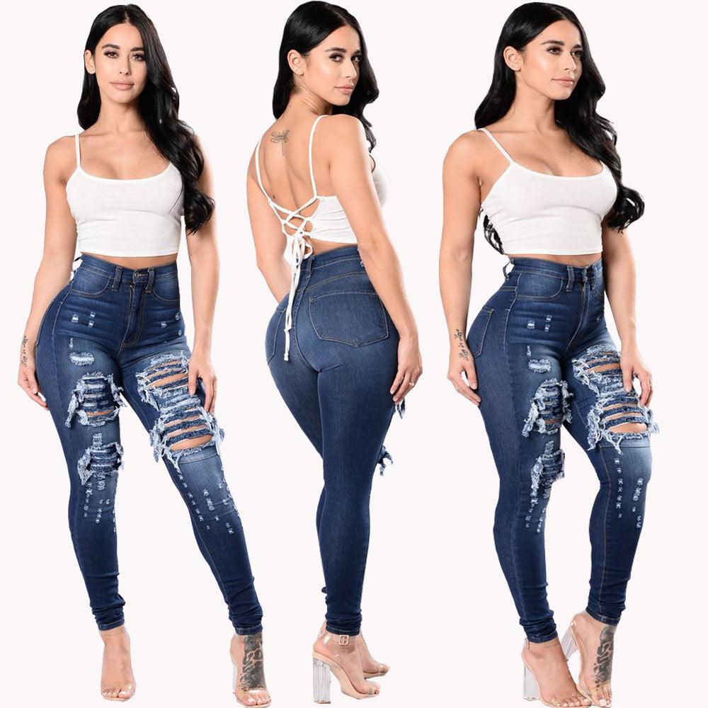 Women's ripped jeans-THAT FASHION STORE