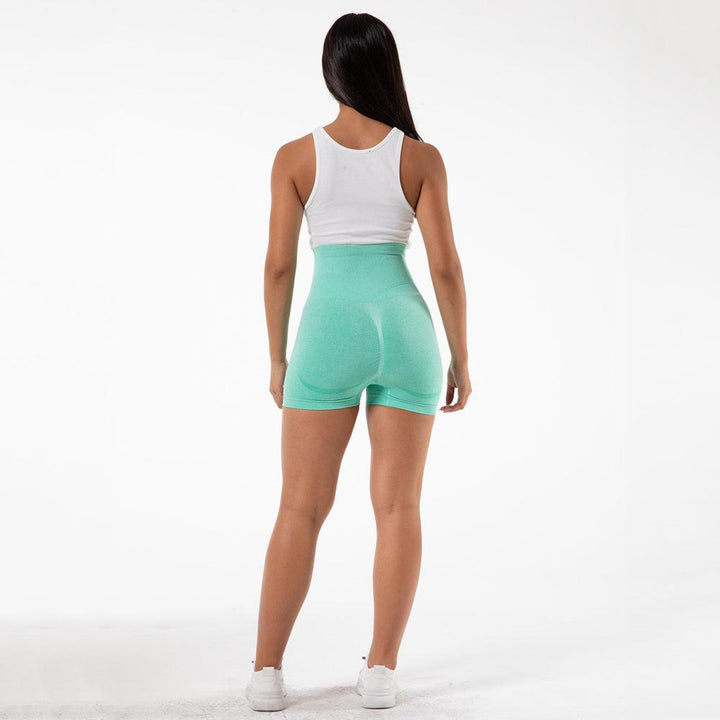 Women Seamless Soft Material Fitness Exercise High Waist Fitness Yoga Shorts-THAT FASHION STORE