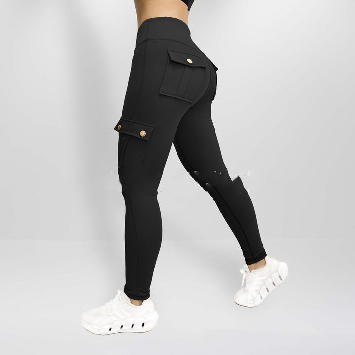 Workwear With Pocket Fitness Pants For Women High Elastic Tight-THAT FASHION STORE