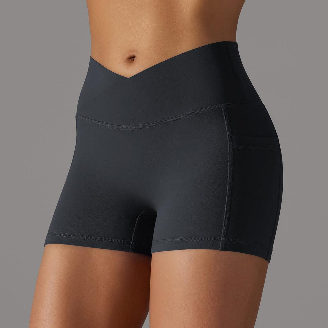 Yoga Shorts With Phone Pocket Design Fitness Sports Pants For Women Clothing-THAT FASHION STORE